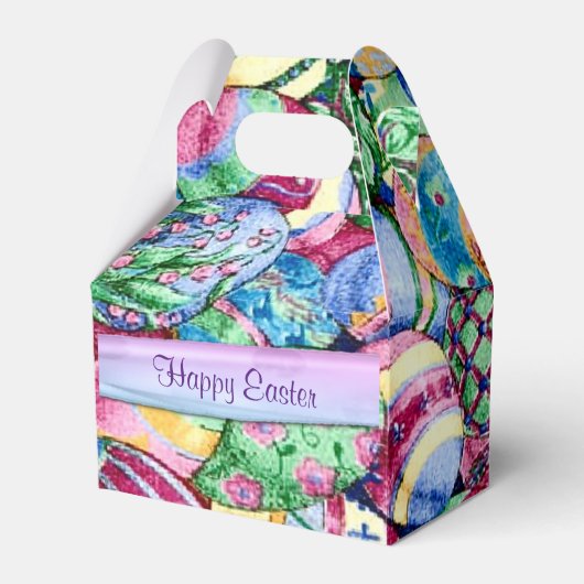 Happy Oaster Painted Oaster Eggs Gable Favor Box Geschenkschachtel (Vorderseite)