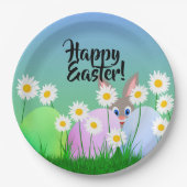 Happy Oaster Paper Plate Niedlich Bunny Oaster Egg Pappteller (Vorderseite)