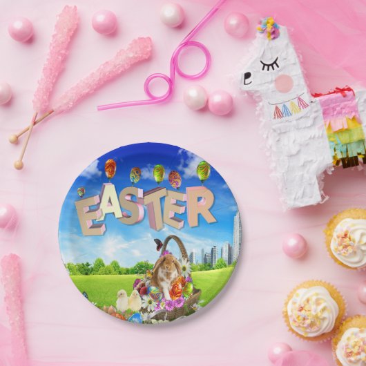 Happy Oaster Pappteller (Party)