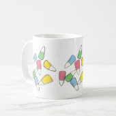 Happy Oaster Pastel Candy Corn Candycorn Tasse (Vorderseite Links)