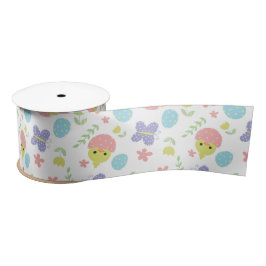 Happy Oaster Pastel Colorful Kawaii Spring Niedlic Satinband