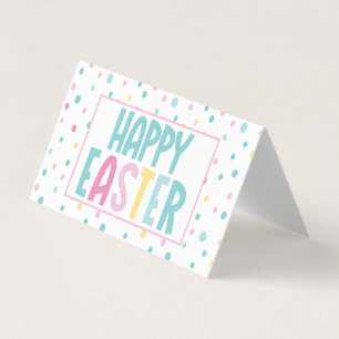 Happy Oaster Pastel Dots Goodie Bag Topper Visitenkarten