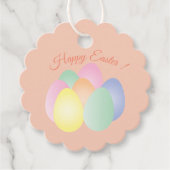 Happy Oaster Pastel Eggs Gift | Gefälligkeitstags Geschenkanhänger (Vorderseite)