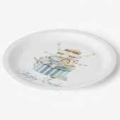 Happy Oaster Pastel Eggs Papierplatte Pappteller (Schrägansicht)