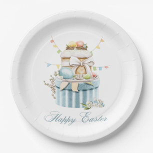 Happy Oaster Pastel Eggs Papierplatte Pappteller