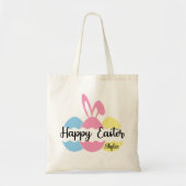 Happy Oaster Pastel Eggs und Bunny Oars Custom Tragetasche (Vorne)