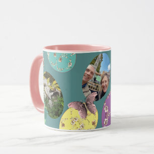 Happy Oaster, Pastel Ostereier mit 3 Fotos Tasse