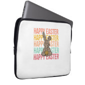 Happy Oaster Pastel Spring Leopard Bunny Rabbit Wo Laptopschutzhülle (Vorne Rechts)