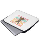 Happy Oaster Pastel Spring Leopard Bunny Rabbit Wo Laptopschutzhülle (Vorne Knopf)