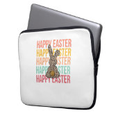 Happy Oaster Pastel Spring Leopard Bunny Rabbit Wo Laptopschutzhülle (Vorderseite Links)