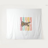 Happy Oaster Pastel Spring Leopard Bunny Rabbit Wo Wandteppich (Vorderseite (Horizontal))