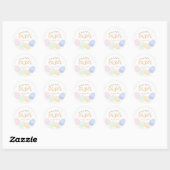 Happy Oaster Pastel Watercolor Eggs Round Sticker (Blatt)