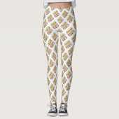 Happy Oaster Pattern Leggings (Vorderseite)