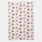 Happy Oaster Pembroke Welsh Corgi Dogs Geschirrtuch (Vertikal)