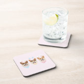 Happy Oaster Pembroke Welsh Corgi Dogs Getränkeuntersetzer (Rechte Seite)