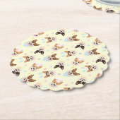 Happy Oaster Pembroke Welsh Corgi Dogs Untersetzer (angewinkelt)