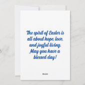 Happy Oaster Personalisiert Baby Foto Feiertagskarte (Rückseite)