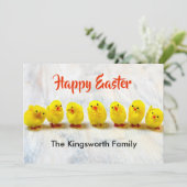 Happy Oaster personalisiert Feiertagskarte (Stehend Vorderseite)