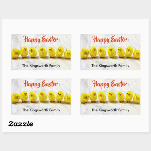 Happy Oaster personalisiert Rechteckiger Aufkleber (Blatt)