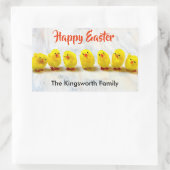 Happy Oaster personalisiert Rechteckiger Aufkleber (Tasche)