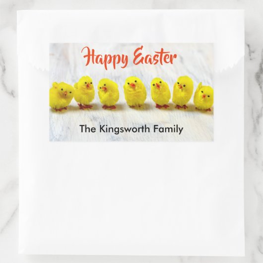 Happy Oaster personalisiert Rechteckiger Aufkleber (Tasche)