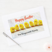 Happy Oaster personalisiert Rechteckiger Aufkleber (Umschlag)