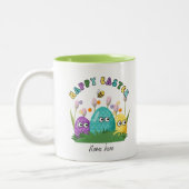 Happy Oaster Personalisiert Zweifarbige Tasse (Links)