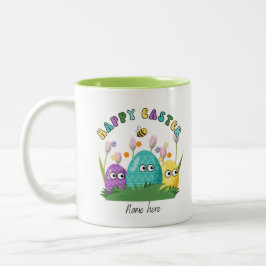 Happy Oaster Personalisiert Zweifarbige Tasse