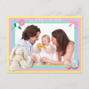 Happy Oaster Personalisierten Foto Postkarte