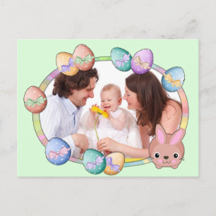 Happy Oaster Personalisierten Foto Postkarte