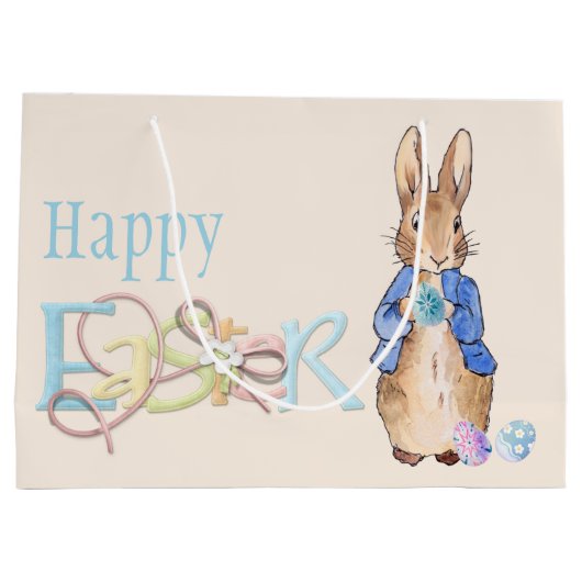 Happy Oaster Peter der Osterhase Große Geschenktüte (Rückseite)