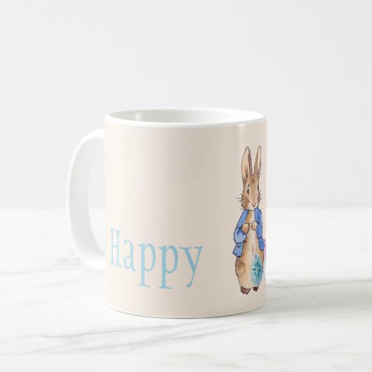 Happy Oaster Peter der Osterhase Kaffeetasse (Vorderseite Links)