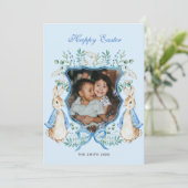 Happy Oaster Peter Rabbit Foto Feiertagskarte (Stehend Vorderseite)