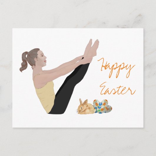 Happy Oaster Pilates Postcard Postkarte (Vorderseite)