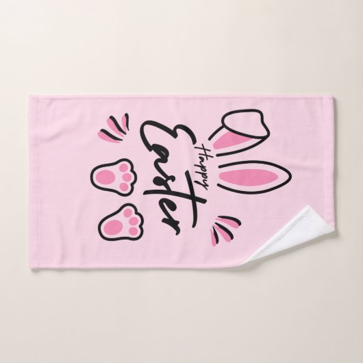 Happy Oaster (pink) Badhandtuch Set (Handtuch)