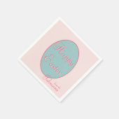 Happy Oaster Pink Blue Oaster Egg Party Serviette (Ecke)