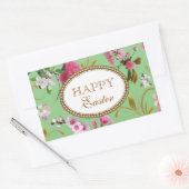Happy Oaster Pink Blume Rechteckiger Aufkleber (Umschlag)