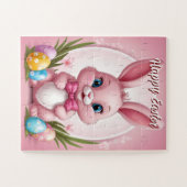 Happy Oaster Pink Bunny Puzzle (Horizontal)