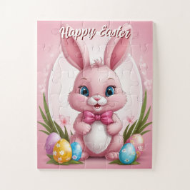 Happy Oaster Pink Bunny Puzzle