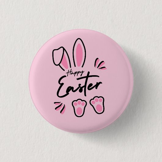 Happy Oaster (pink) Button (Vorderseite)