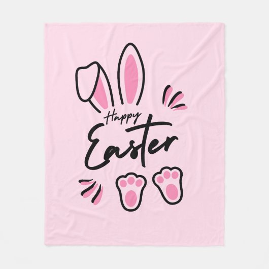 Happy Oaster (pink) Fleecedecke (Vorderseite)