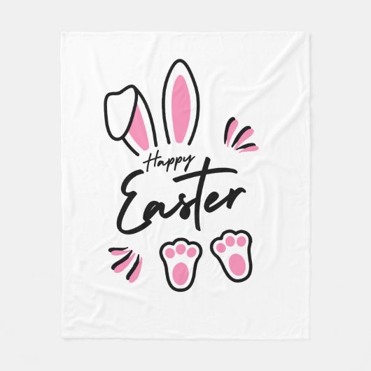 Happy Oaster (pink) Fleecedecke (Vorderseite)