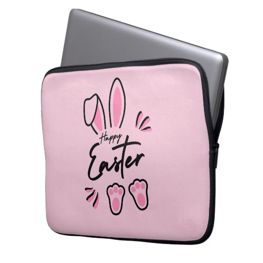 Happy Oaster (pink) Laptopschutzhülle (Vorderseite Links)