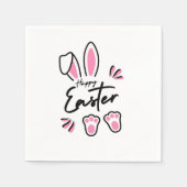 Happy Oaster (pink) Serviette (Vorderseite)