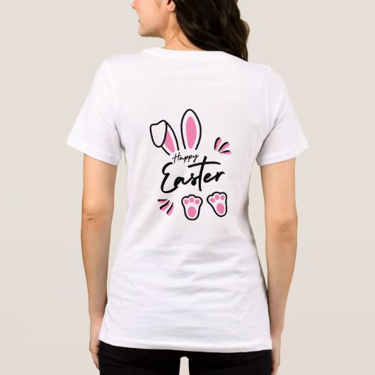Happy Oaster (pink) Tri-Blend Shirt (Rückseite)