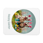 Happy Oaster Pit Bull Hunde Magnet (Horizontal)