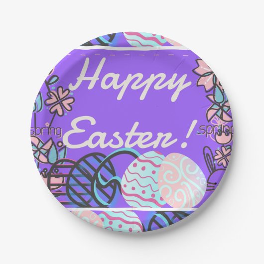 Happy Oaster Plate Pappteller (Vorderseite)