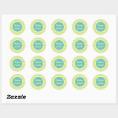 Happy Oaster Polka Dot Round Stickers (Pastel) (Blatt)