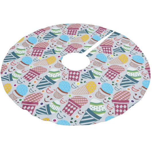 Happy Oaster Polyester Weihnachtsbaumdecke (Schrägansicht)