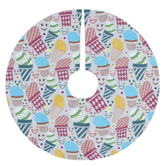 Happy Oaster Polyester Weihnachtsbaumdecke (Vorderseite)